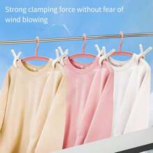 6pcs Large Size Damage-Free Clothes Pins, Multi-Purpose Windproof Clips, Non-Slip Bedding Clips