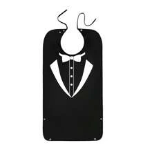 1 Adult Bib Design, Waterproof And Oil-Proof Cleaning Apron, Used For Dining And Eating, Protecting The Elderly's Clothes When Eating, Unisex