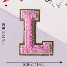 8CM Patch Letters For Clothes Alphabet Sticky Letter Clothing Bags Jacket Iron On Letter Emblems Chenille Patches For DIY MC006 - Multicolor - View 21