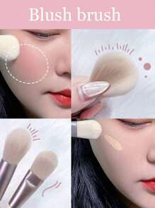 18件套化妆刷套装，包括：2支化妆刷、1个化妆包、1个发带、2个腕带、4个发夹、1瓶香水、1个眉毛修剪器、面部化妆工具、混合化妆美容工具、柔软刷毛、高级合成化妆刷、粉底刷、眼影刷、眉刷、唇刷等，快速上妆，是初学者和专业化妆师的理想礼物，也是理想的化妆礼品，价格实惠，适合梳妆台、卧室、化妆配件、圣诞礼物、化妆品、化妆工具、便宜好物、礼物、圣诞礼物 - 彩色 - 查看 5