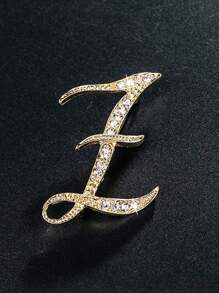 Vintage Versatile Men's English Letter Brooch, Suit Lapel Flower Badge, Unisex Fashionable Large Pin Clothing Accessory, High-End Suit Decoration, Sweater/Jacket Pins, Suitable For Parties, Weddings, Birthdays, Daily Wear, Holiday Gifts