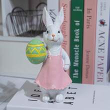1 đồ trang trí nhựa hình thỏ lễ Phục sinh, thích hợp để trang trí nhà cửa, bàn làm việc, giá sách, chân đế TV, nhiều kích cỡ có sẵn làm quà tặng sinh nhật tốt nhất - Nhiều màu - Xem 3