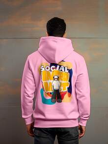 Blusa Moletom Vintage Urso Anjo Punk Fire Unissex Tie Dye Cang 0333 VEST NERD - Rosa Bebê - Visão 4