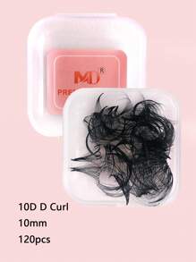 120 Pramade-fläktar 5D 10D 20D D-böjning, enkel längd, fack 8-15 mm böjning D - Färdiga fransfläktar för ögonfransförlängning, fluffiga volymfransar, handgjorda färdiga ögonfransfläktar, lösa färdiga fläktar, fransförlängningar, franskluster, ögonfranskluster, individuella ögonfransar, fransar, lösögonfransar - D - Visa 12