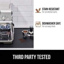 硅胶咖啡垫、浓缩咖啡饮料吧台配件、防水耐热碗碟干燥垫，固定在厨房台面上