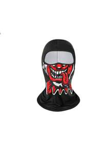1pc Outdoor Sports Quick Dry Breathable Ice Silk Face Cover, Digital Print Full Face Mask, Suitable For Cycling, Fishing, Beach Sports, UV Protection And Windproof