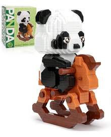 QLT QIAOLETONG - Mini bloques de construcción para gatos, juegos de animales lindos para bolsas de regalos, 1390 piezas de micro mini juguete de construcción, kit de ladrillos 3D para adultos, - Panda-d - Ver 12