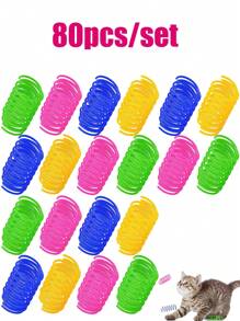 Cat Spring Toy, Cat Toy, Suitable For All Cats, Plastic Colorful Spring Coil For Indoor And Outdoor Use - Multicolor - View 14