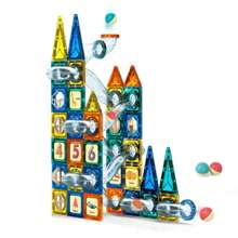 Construction Game Magnets Children House Blocks Magnetic 168 Pcs - Multicolor - View 6