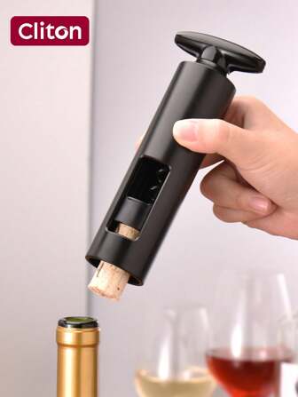 CLITON Simple Operation Spinning Wine Corkscrew With Foil Cutter Pulling Wine Opener - New 2-In-1 Professional-Quality Wine Corkscrews With Wine Foil Cutter - Manual Easy-Turn Wine Bottle Opener Corkscrew,PartyHome Kitchen Appliances Accessories Gadgets Tools Christmas Kitchen Stuff Cooking Christmas