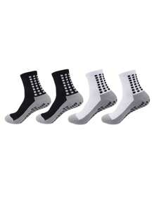 1/4/6/10 Pairs Of Professional Football Training And Competition Sports Socks, Mesh Breathable, Thickened Towel Bottom, Glue Point Non-Slip And Wear-Resistant, Suitable For Boxing, Basketball, Yoga, Running, Football, Unisex
