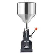 Pneumatic Or Manual Paste Liquid Filling Machine, 5-100ml Bottle Filler, Adjustable Bottle Filling Machine, Stainless Steel Liquid Filler With Pedal, Hopper For Milk Water Juice Essential Oil Shampoo Cosmetic Honey Lotion - Manual, 5-100ml - 查看 8