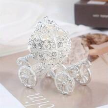 1 pièce Boîte à bijoux, Boîte de rangement pour bijoux, Boîte décorative en forme de carrosse citrouille, Cadeau de Noël, Cadeau du Nouvel An pour hommes et femmes