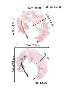 1 Piece Teen Girl Faux Flower Headband Cute Sweet Girl Hairband Spring And Summer Hair Accessories For Wedding Vacation Party - Multicolor - View 3