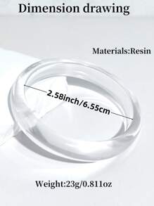 1 件时尚透明性感女士个性化手链，清晰明亮，优雅氛围搭配休闲连衣裙，海滩派对，情人节礼物，妈妈，母亲，母亲节，礼物 - 無色 - 查看 3