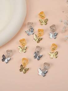 60 件多种颜色和款式发带、发夹配饰适合女孩、辫子装饰 - 彩色 - 查看 3