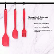 1/3件套，硅胶厨具3件套，全包硅胶刷烘焙工具套装，抹刀油刷套装蛋糕工具，大刮刀，小刮刀，小油刷