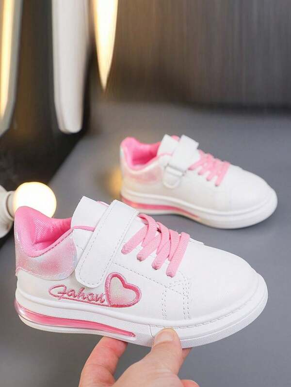 Mädchen Lässige Niedriger Knöchel Segeltuch Herz Weiche Sohle Atmungsaktive Sneaker, farbig & süß, für ältere Kinder