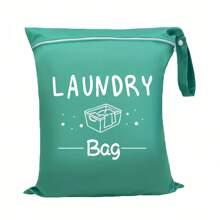 Bolsa de lavandería de viaje extra grande y resistente al agua - Poliéster duradero, compartimento seco/húmedo, asa ajustable, cierre con cremallera, lavable, 40 x 50 cm - Perfecta para gimnasio, yoga, natación y talla grande
