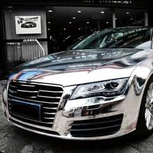 1pc Silver Chrome Mirror PVC Vinyl Wrapping Film, Stretchable Sticker Protective Film For Car, Home, Vehicles - one-size - View 8