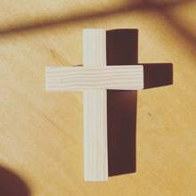 1pc 5/11inch Wooden Cross, DIY Wall Unfinished Wooden Cross, Blank Wood Christian Catholic Cross Made In ,Handmade Catholic Cross, Wooden Cross For Walls, Jesus Christian Hanging Cross As A Gift For Families