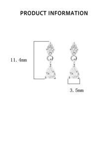 Joyería de piercing de ombligo de plata de ley 925 con gota de agua, aro de ombligo, pendiente de ombligo - soltero - Ver 3