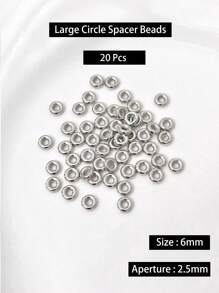 1 paquete (10g) (5g) (20g) Surtido de cuentas espaciadoras de varios estilos - corazón, estrella, formas geométricas, formas asimétricas, cuentas espaciadoras de color plateado para manualidades de collares y pulseras DIY