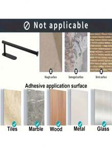 1 件金色不锈钢节省空间纸巾架 - 自粘式，厨房储物架