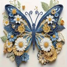 1 st 30*30cm/11.8*11.8in Frameless 5D Asymmetrische Vorm Diamond Painting Kit, DIY Ontwerp Bloemen & Vlinder Patroon Voor Muurdecoratie, Huis Ornamenten, Beginner, Volwassen Cadeau, Thanksgiving