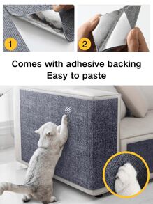 1 PC Kattenkrabmat is stevig, krasbestendig, laat geen vuil vallen Bescherming, de bank kan gemakkelijk worden geknipt en geplakt, de kattenkrabmat is ademend, slijtvast, krasbestendig, kan op de muur worden geplakt, uitstekend materiaal, zwart, beige, donkerblauw 3 kleuren kunnen kiezen Eenvoudig ontwerp