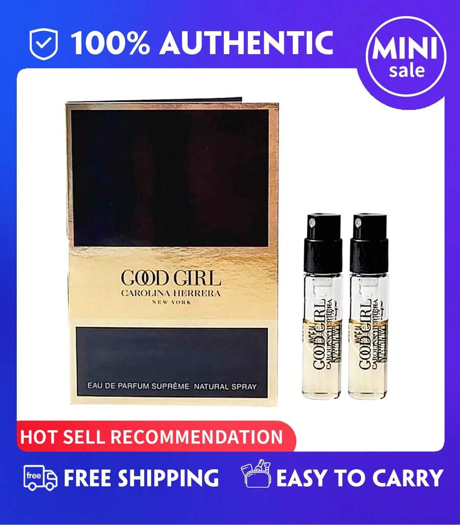 Carolina Herrera Ladies Good Girl Eau De Parfume EDP Natural Spray Perfume For Women 1.5ml 0.05 Oz Fragrances Mini Travel Size - 3ml(1.5ml*2支) - 查看 1