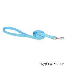 Size 120cm Pet Leashes PU Leather Padded Nylon Dog Training Rope Leads For Dog Cat Walking Puppy Leash Blue Black Red Pink