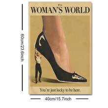 1 tấm áp phích nghệ thuật in canvas phong cách retro nữ tính có khung/không khung thẩm mỹ thế giới phụ nữ cổ điển siêu thực nữ tính tranh treo tường tối giản cho ký túc xá, căn hộ, phòng ngủ, phòng khách, trang trí nhà hiện đại - Nhiều màu - Xem 8