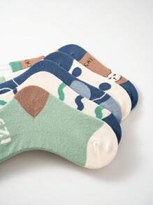 10 Pairs/5 Pairs Children Socks, Wavy Pattern Color Block Sports Socks For Boys, Moisture Wicking Mid-Calf Socks For Spring, Summer, Autumn, Sports, Girl Gifts, Boy Gifts, Mother Gifts, Father Gifts, Girls Summer Clothes, Boys Summer Clothes, Holiday Gifts - Multicolor - View 9