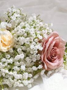 's Breath Artificial Flowers, 6pcs White's Breath Flowers Artificial Bulk, Real Artificial's Breath Horse Bouquet Wedding Flower Arrangement Party Decoration