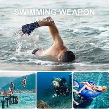 زعانف من النيوبرين المطبوع - معدات السباحة الصيفية للرجال والنساء - زعانف بشكل قدم البط للدفع بالماء - زعانف تدريب - قفازات سباحة - سباحة مائية - قفازات شبكية للتدريب المائي - معدات سباحة زعانف اليد - قفازات لملابس تدريب السباحة المائية - معدات الغوص للأيدي - الأسود - مشاهدة 7