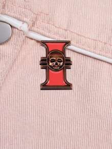 1pc Casual Zinc Alloy Skeleton Brooch, Scene Trinket Fashion Accessories, Gifts For Siblings, Fun Personalized Products, Enamel Metal Anime