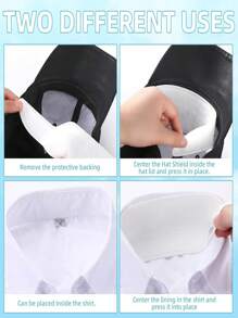 100pcs Shirt Collar Protection Sweat Pads, Women's Disposable Sweat Pads, Large Shirt Collar Protection Tape, Odorless Invisible Lining Anti-Sweat Patches Summer Cooling,Beach,Travel