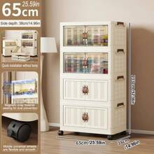 5/4/3/2/1 Layer Storage Cabinet, Home Folding Wardrobe, Clothes Organizer, Snack Cabinet, Baby/Kids Storage, No Assembly Required - Multicolor - View 24