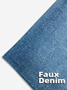 Plus Size Women Slim Fit Denim Effect Simple & Fashionable Elastic Fabric Casual Shorts