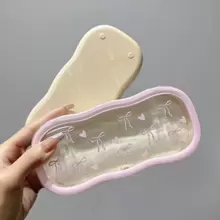 Boîte miroir en forme de nœud d'amour, design de boîte à succion magnétique transparente et résistante à la pression avec nuage. Boîte de rangement rétro pour lunettes de vue et de soleil, parfaite comme cadeau mignon pour anniversaire, révélation de sexe, anniversaire, mariage, fête, cadeau idéal pour collègues, amis et famille, rentrée scolaire