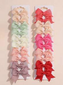 40 件混色丝带蝴蝶结发夹，优雅甜美公主丝绸发饰，适合日常使用，可爱迷你发夹，女孩发夹，Y2K 仙女风格，多色爪夹发夹发夹，学校用品，大学，女士冬季服装 - 彩色 - 查看 1