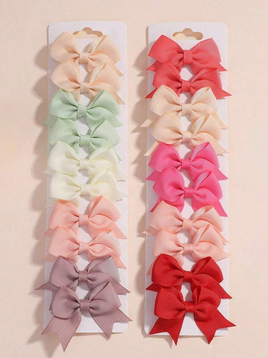 40 件混色丝带蝴蝶结发夹，优雅甜美公主丝绸发饰，适合日常使用，可爱迷你发夹，女孩发夹，Y2K 仙女风格，多色爪夹发夹发夹，学校用品，大学，女士冬季服装 - 彩色 - 查看 1