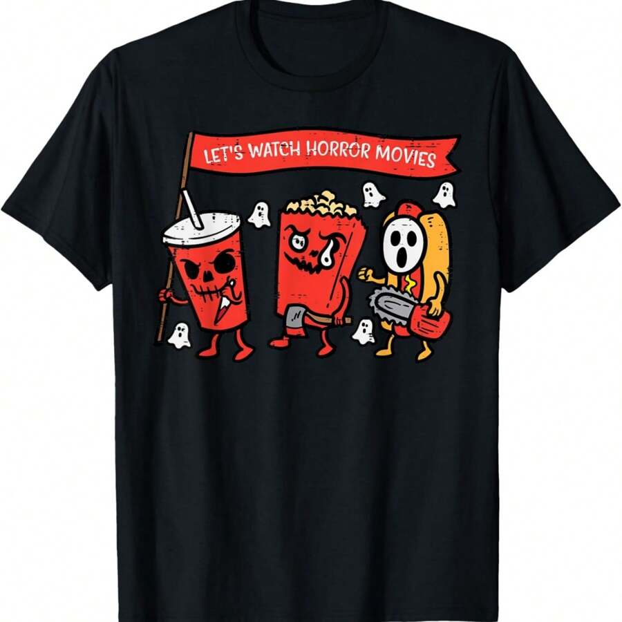 Let's Watch Horror Movies Funny Halloween Men Women Kids T-Shirt