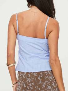 Women's Y2k Fairy Lace Patchwork Cami Tank Tops Spaghetti Strap V-Neck Camisole Crop Top Sexy Sleeveless Backless Vest Tank Tops Summer Going Out Tops Clubwear Streetwear - Màu xanh lam - Xem 2