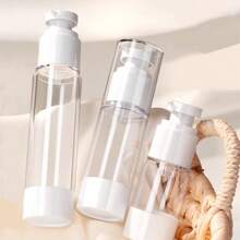3pcs 15ml 30ml 50ml Clear Airless Pump Bottles | Refillable Travel Makeup Dispenser - Clear - View 5