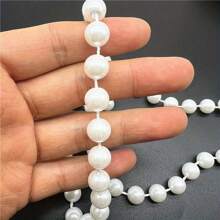 1 件 2 码 2/4/6/8/10 毫米圆形迷你珠链花环花朵塑料珠适用于婚礼派对装饰 DIY 珠宝配件