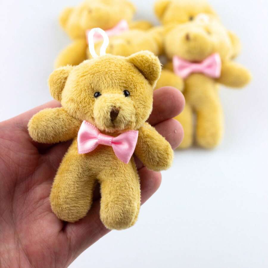 Mini Teddy Bear Keychain Kit With 5/10/20 Pieces Souvenir - Rust Brown - View 1