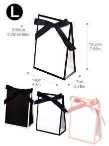 10pcs/5pcs/1pc Minimalist High-End Hepburn Bow Gift Box, Wedding Favours Packaging Bag, White/Black/Pink Tie Scarf Mini Gift Box, Jewelry Gift Box, Suitable For Birthday Party, Wedding Season, Father's Day, Back To School, Teacher's Day, Daily And Holiday Parties