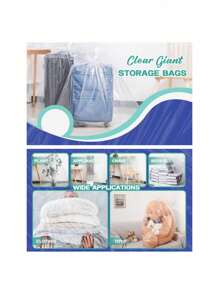 Bolsas de almacenamiento transparentes y a prueba de agua de 5 piezas/10 piezas - Bolsas de plástico a prueba de polvo para ropa, mantas y juguetes